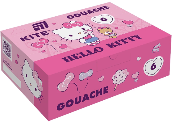 Гуашь "Kite" 6цветн. 20мл №HK25-062 "Hello Kitty" (24)