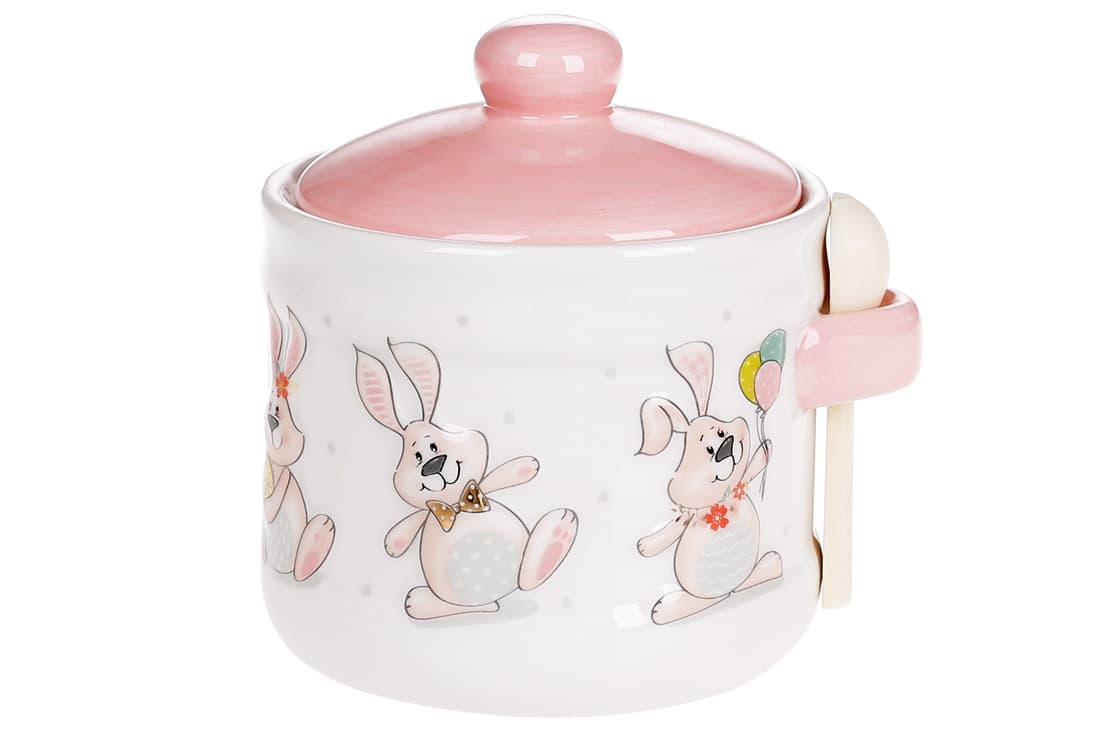Банка для сип. прод. стекло 0,25л с ложкой №DM150-E/Bonadi/(36)