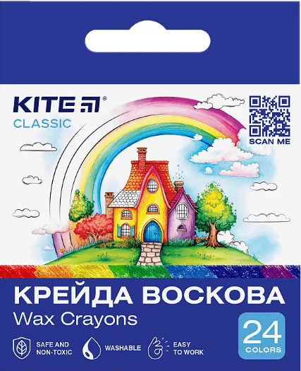 Мел воск. "Kite" №K-1070 24цветн. Classic(12)
