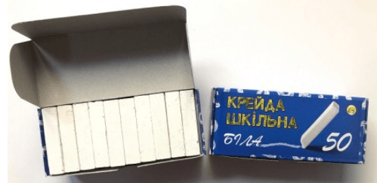 Мел белый "Тетрада" №ТЕ12538 50шт школьный(1)(30)