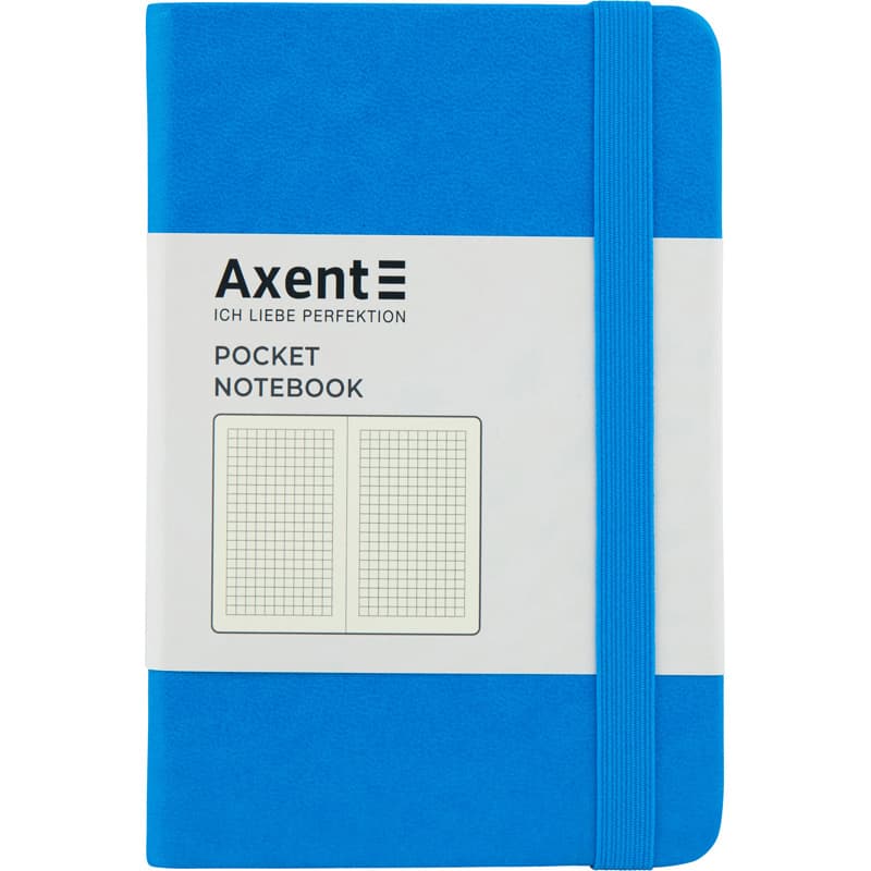Блокнот А6 96арк. кліт. тв. обкл. "Partner" блакитний №8301-07/Axent/(24)
