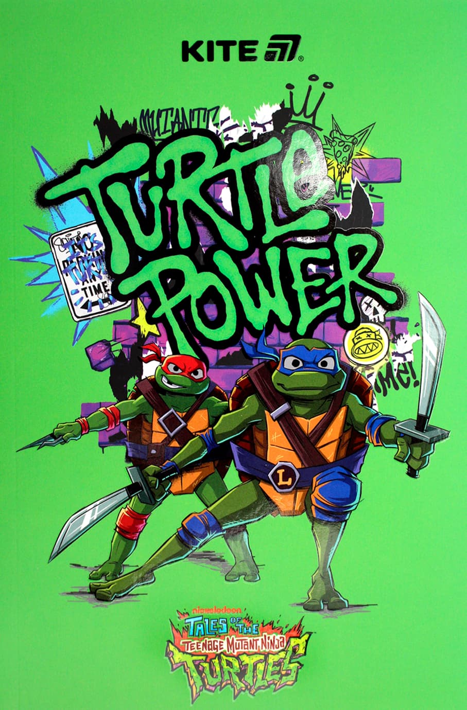 Блокнот А5 64л. б/лин. мягкая обл. Ninja Turtles термобиндер №NT25-193-1/Kite/(10)