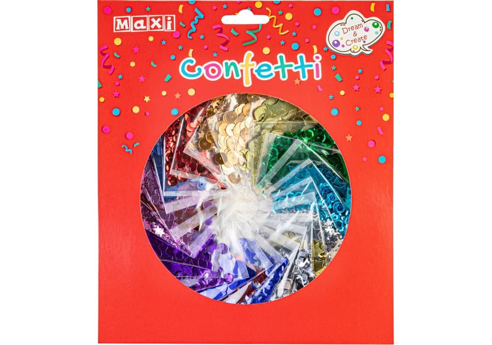 Конфетті для декорування "Maxi" 24 форми/кольори 2г №MX62549(24)