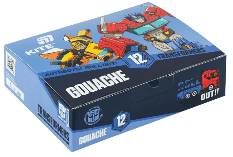 Гуашь "Kite" 12цветн. 20мл №TF26-063 "Transformers"(12)