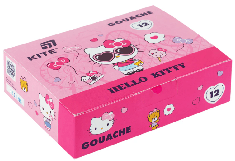 Гуашь "Kite" 12цветн. 20мл №HK26-063 "Hello Kitty" (12)