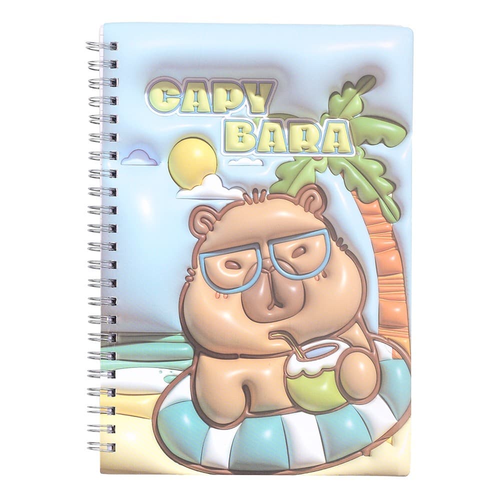 Блокнот пруж. бок. А5 70л. клет. тв. обл. ассорти "Kids line. Capybara" №ZB.700025/Zibi/