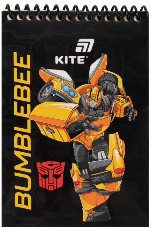 Блокнот пруж. А6 48арк. б/лін. пласт. Transformers №TF26-196/Kite/(20)