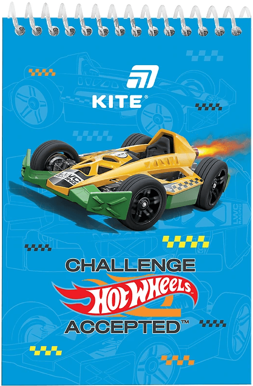 Блокнот пруж. А6 48арк. б/лін. Hot Wheels №HW26-196/Kite/(20)