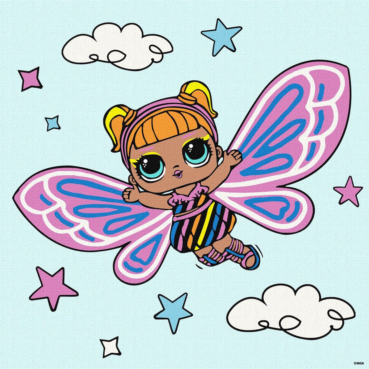 Картини по номерах акрил.для дітей"L.O.L.Surprise!O.M.G.FairiesFlutterstar"40х40см№KHO1090