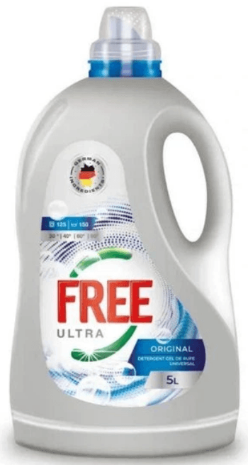 Стир. порошок жидкий 5л гель "Free" Ultra Original(4)