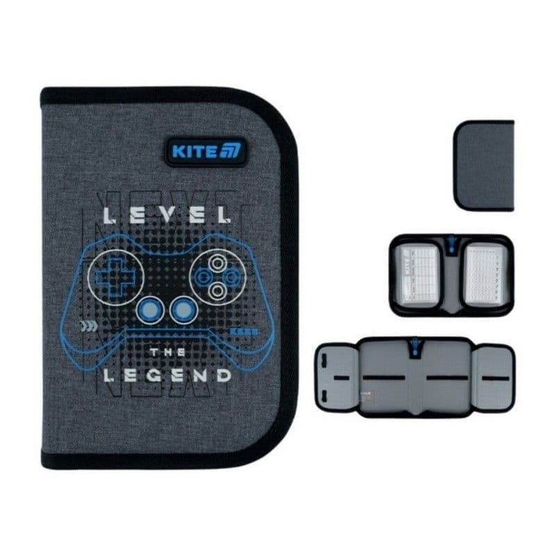 Пенал "Kite" Level UP 1отд.,б/н,с 2 отворотами №K26-622-6