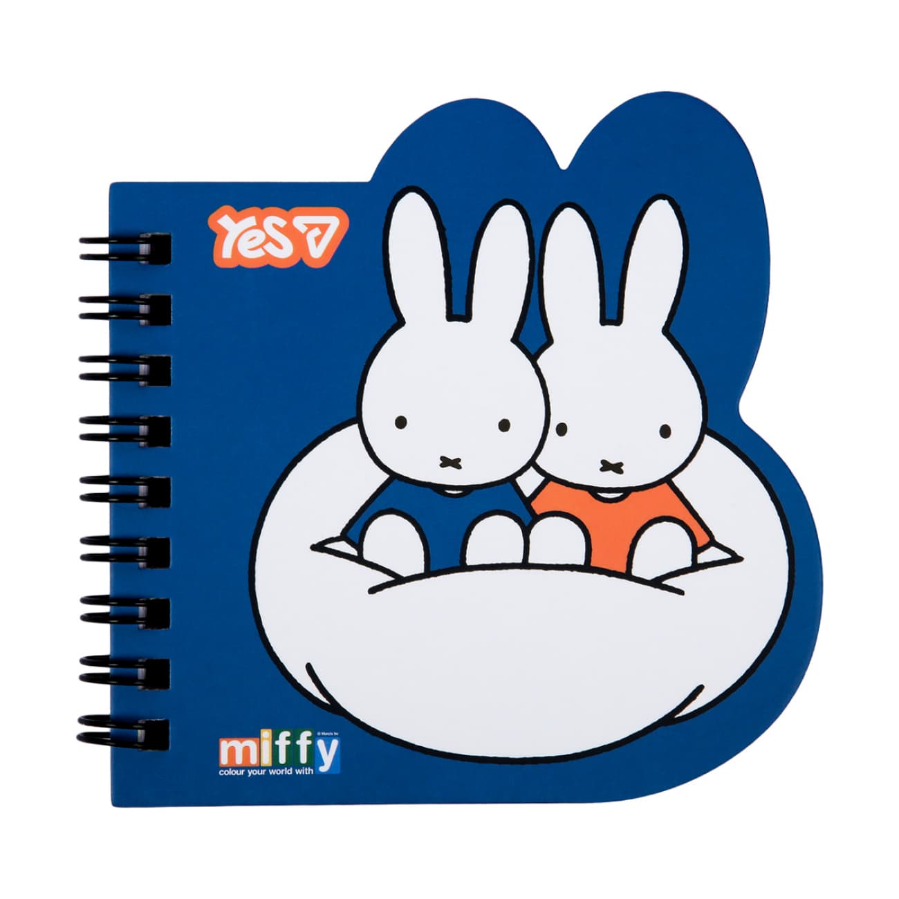 Блокнот пруж. двойн. 100х100мм 30л. клет. "Miffy Blue" фигурный №152184/Yes/(30)