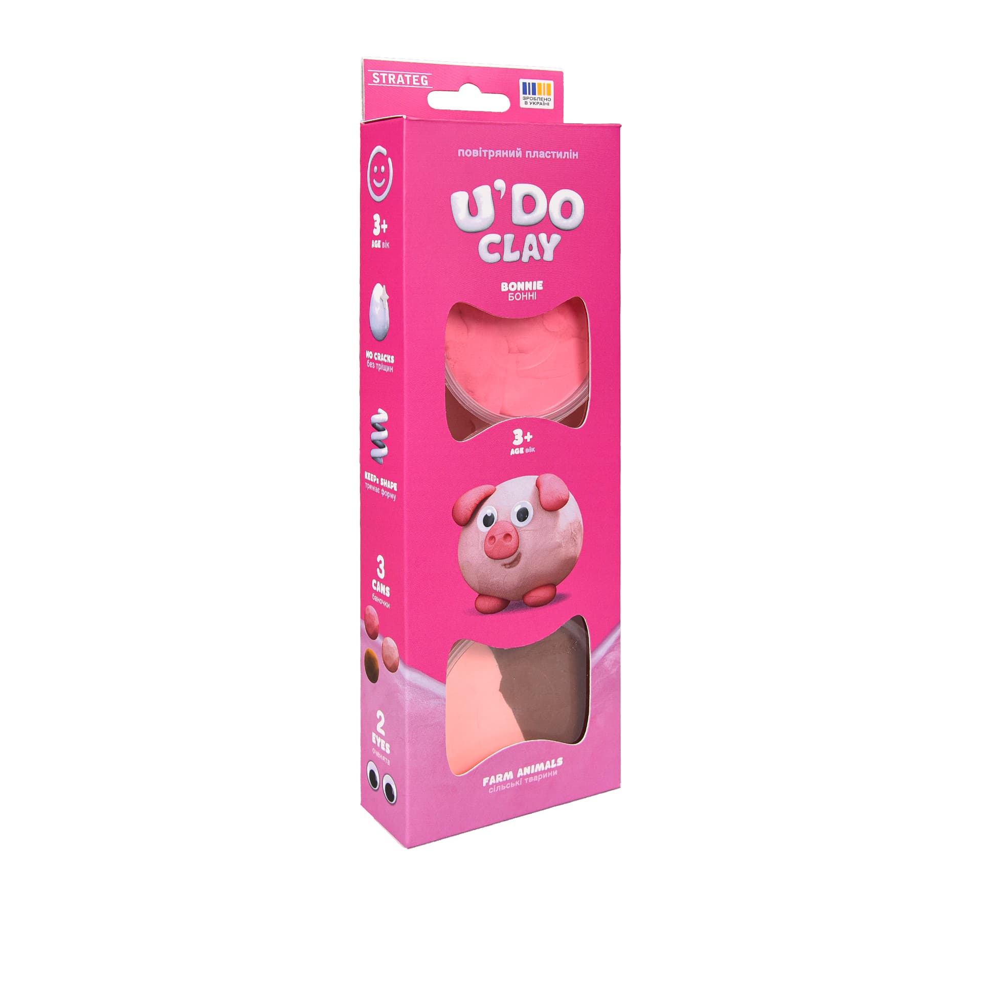 Набор для лепки "U'do clay" Сельские животные №31085