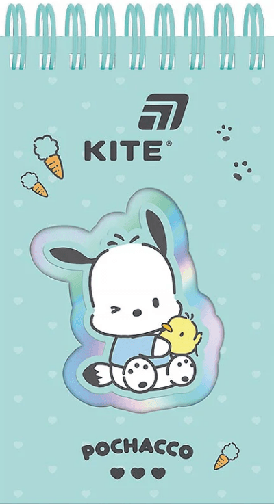 Блокнот пруж. А6 80л. лин. карт. обл. вырубка "Pochacco" №PC26-279/Kite/