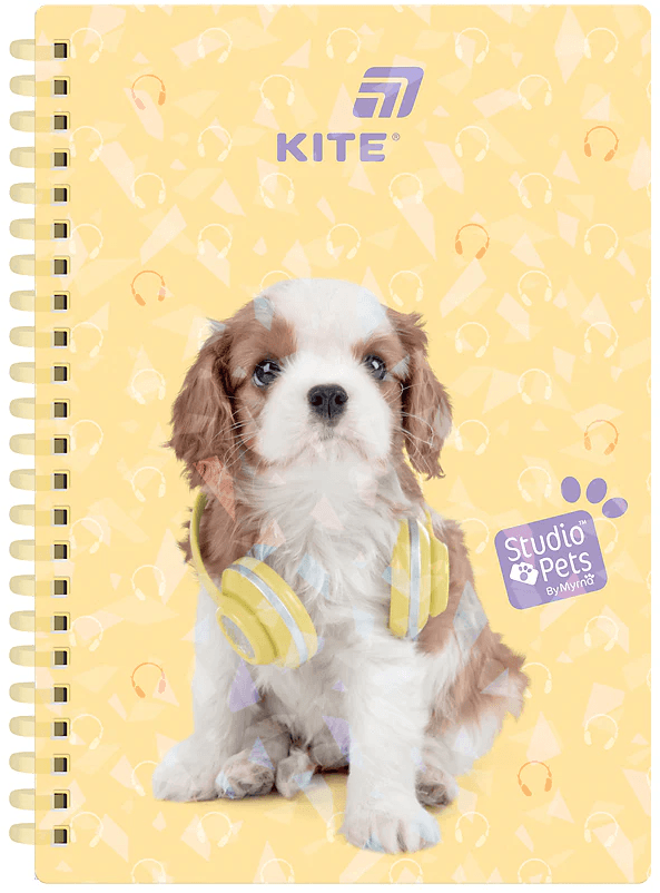 Блокнот пруж. А5 80л. клет. "Studio Pets" №SP26-277/Kite/