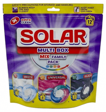 Стир. порошок в капсулах 12шт "Solar" MULTI BOX
