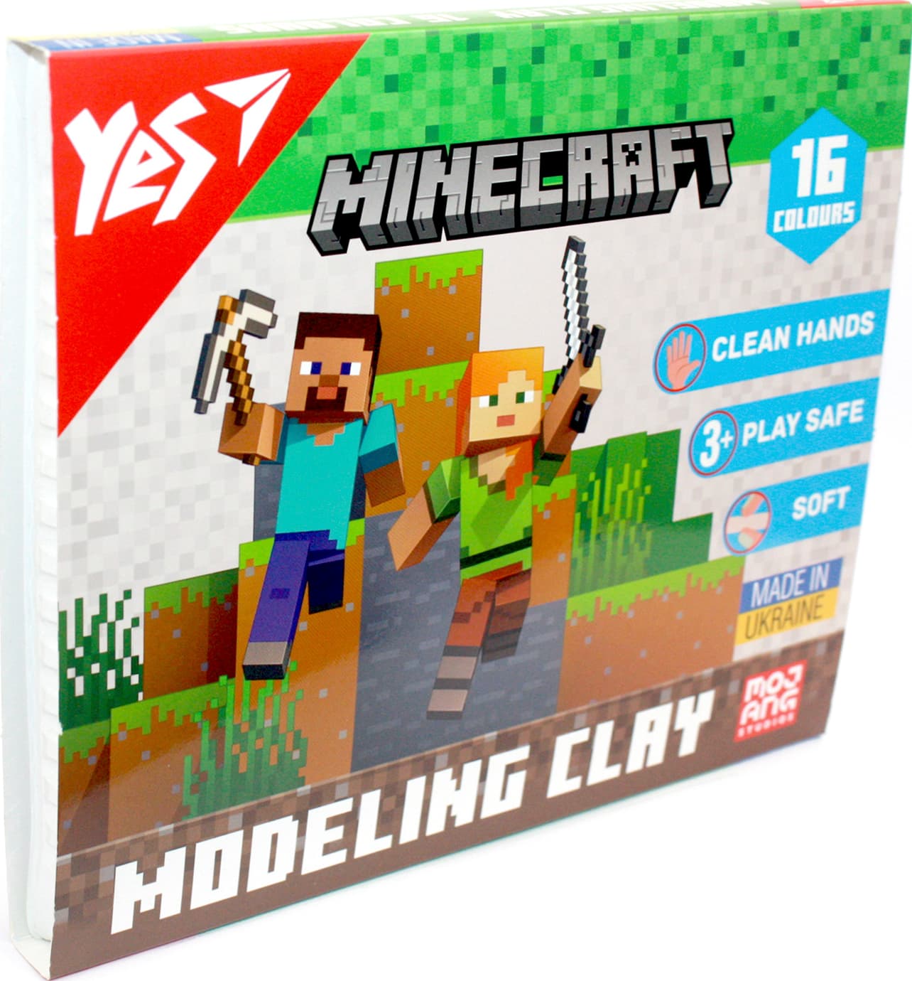 Пластилін "Yes" Minecraft 16 кольор. 320гр №540674(14)