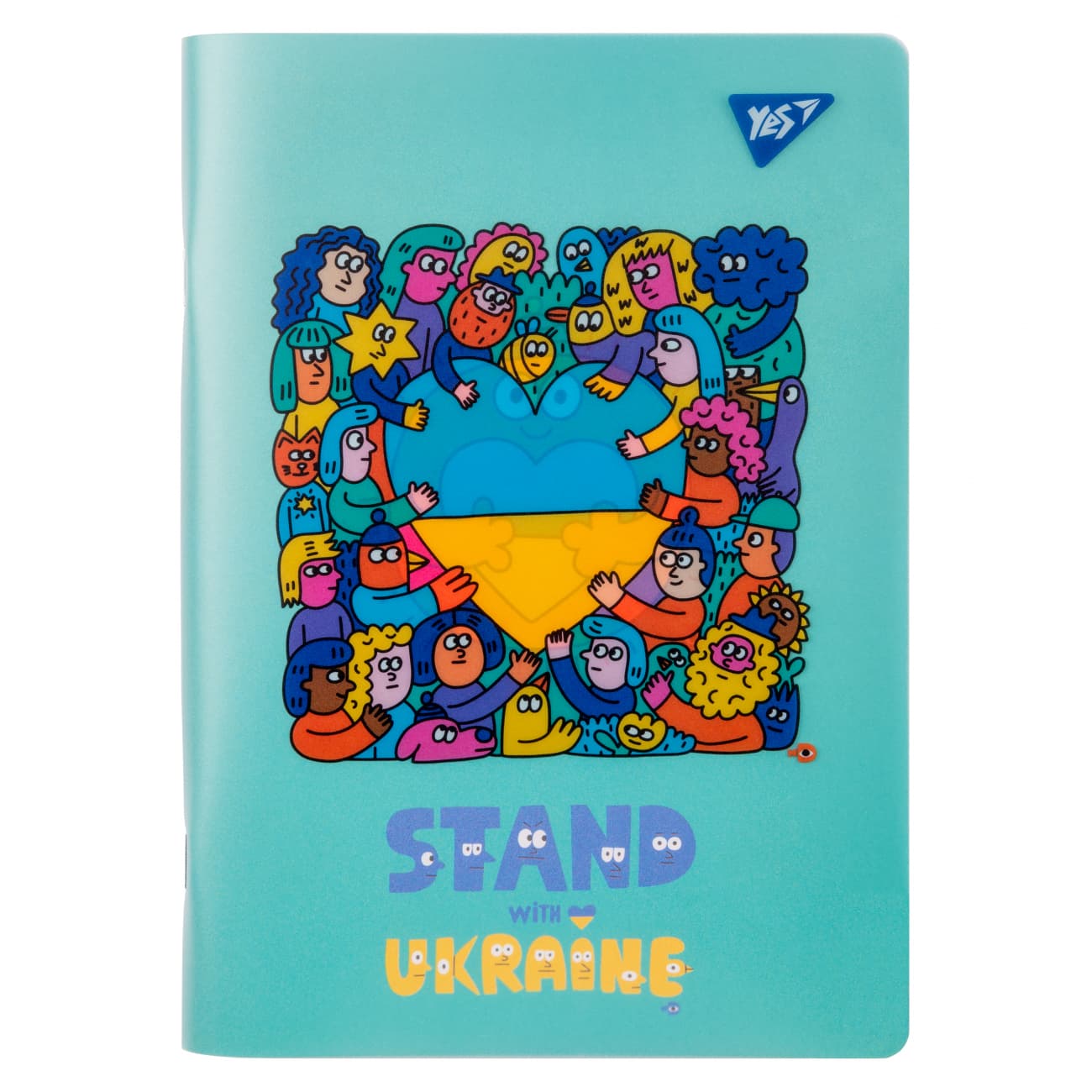 Блокнот А5 70арк. кліт. пласт. обкл. Stand with Ukraine №681859/Yes/(20)(40)