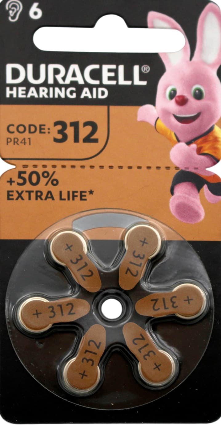 Батарейка Duracell Zinc Air HA312/6bl(6)(60)