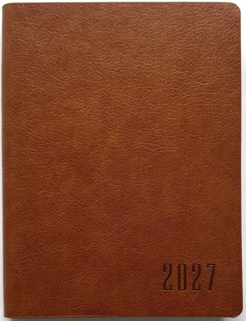 Ежедн. А6 "Мандарин" дат2027 160л. клет. кожзам. №9965(40)