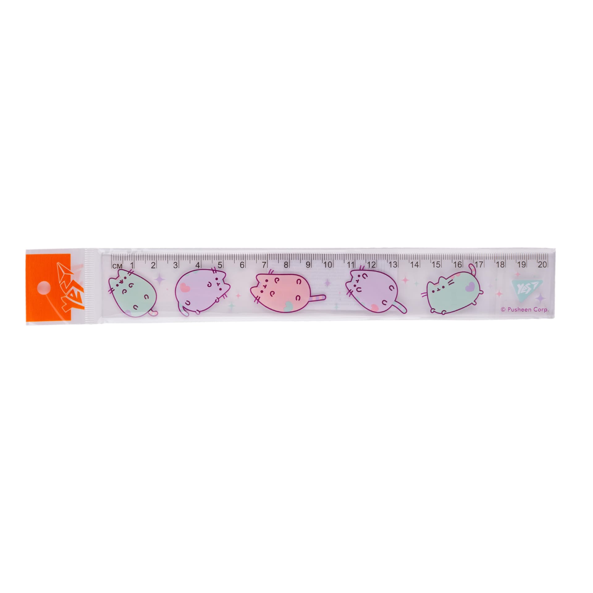 Линейка пласт. 20см "Yes" Pusheen №370622(20)(100)